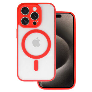 Acrylic Magsafe Θήκη για Iphone 15 Pro Κόκκινη
